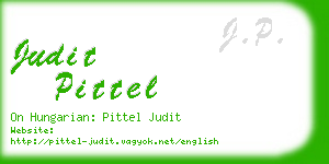 judit pittel business card